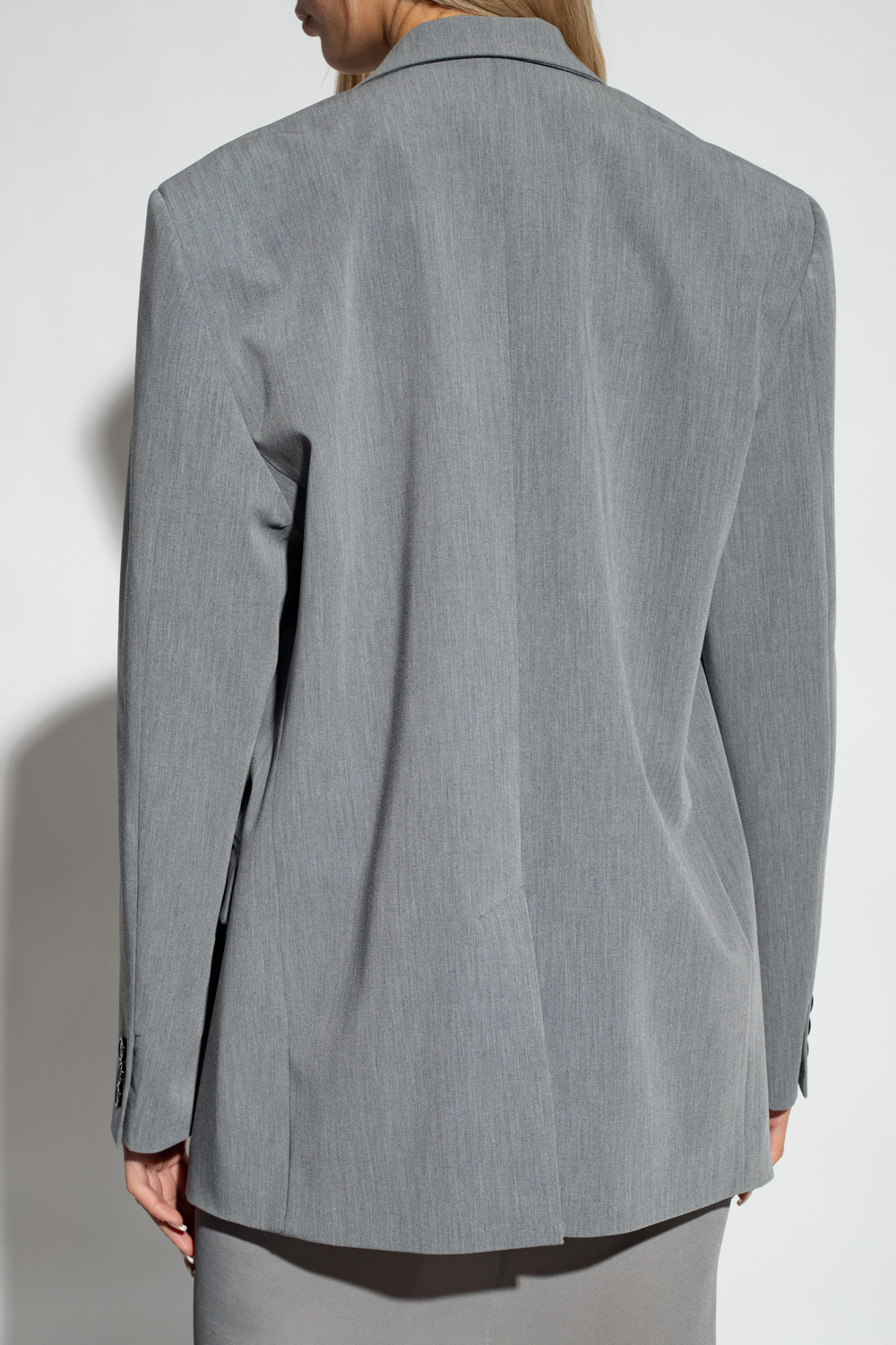 826 イタリア製 カシミヤブレンド Aライン STUDIO 0001FERRE ウールカシミヤ シングルブレステッド 2Bジャケット ZEGNA